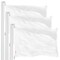 G128 3 Pack: Solid White Color Flag | 2x3 Ft | LiteWeave Pro Series Printed 150D Polyester | Indoor/Outdoor, Vibrant Colors, Brass Grommets, Thicker and More Durable Than 100D 75D Polyester